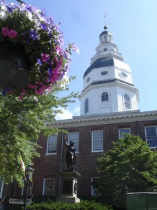 Annapolis, Maryland State House in springtime