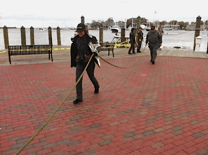 Civil Air Patrol lays out the Main Streets Annapolis Program Tug line across Spa Creek